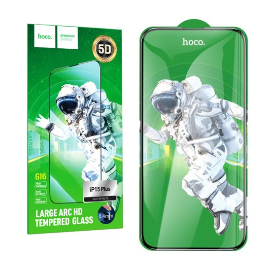 Hoco Full Screen HD Vidro Temperado G16 Guardian Shield Series para iPhone 16